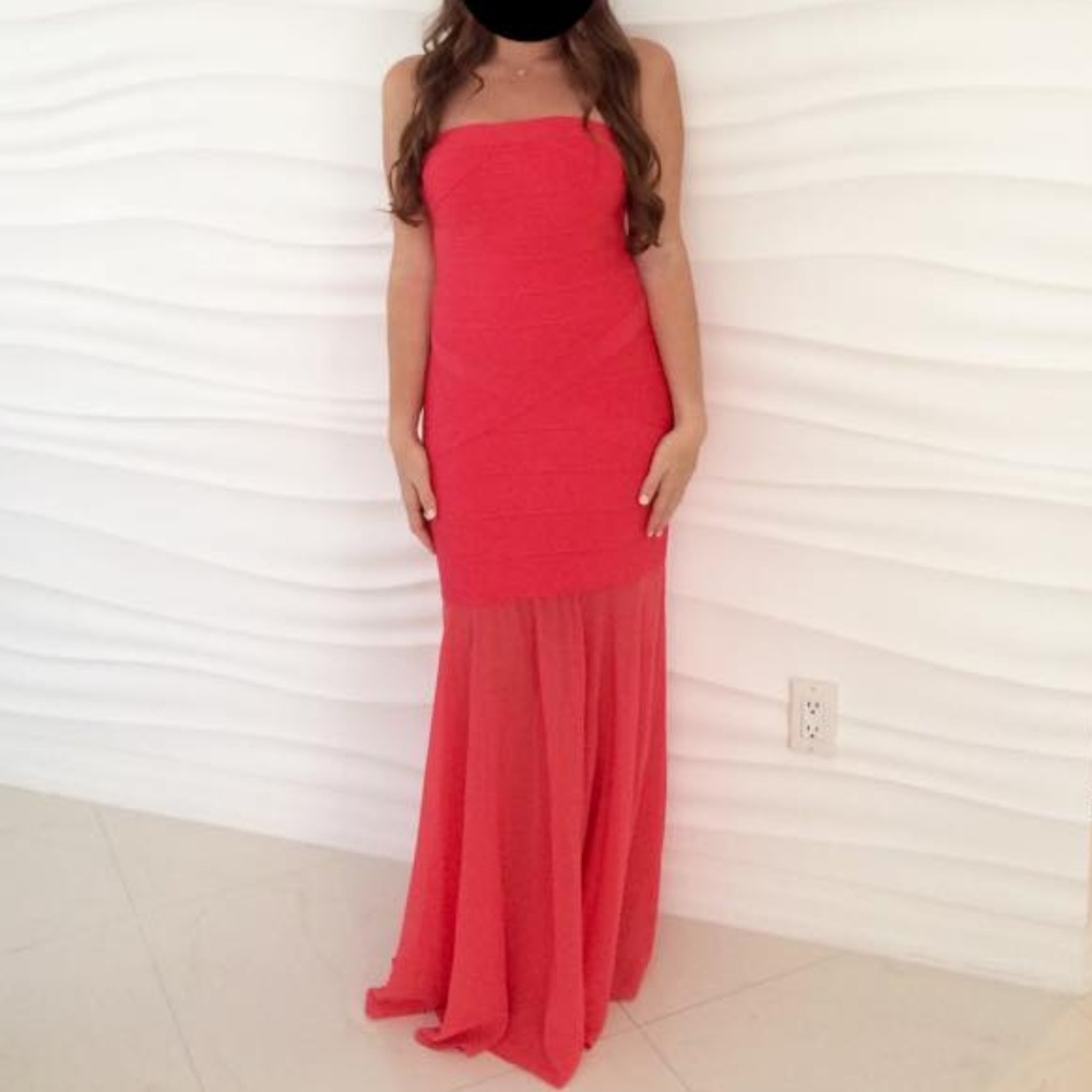 Coral Long Formal Dress
